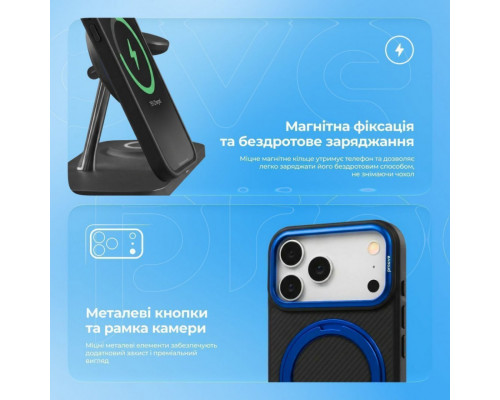 Чохол Proove Reinforce Case with Magnetic Ring для iPhone 14 Blue (PCREIP140012)