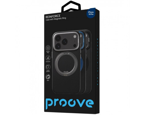 Чохол Proove Reinforce Case with Magnetic Ring для iPhone 15 Pro Blue (PCREIP15P012)