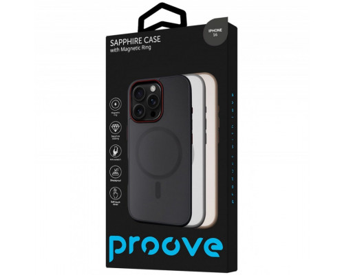 Чохол Proove Sapphire Case with Magnetic Ring для iPhone 16 Black Titanium (PCSAIP160036)