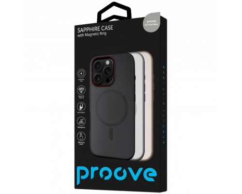 Чохол Proove Sapphire Case with Magnetic Ring для iPhone 16 Pro Max Black Titanium (PCSAIP16PM36)