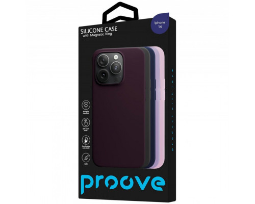 Чохол Proove Silicone Case with Magnetic Ring для iPhone 14 Black (PCSMIP140002)