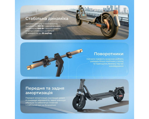 Електросамокат Proove Model City Pulse 350W (чорно-блакитний) (CTPL35030101)