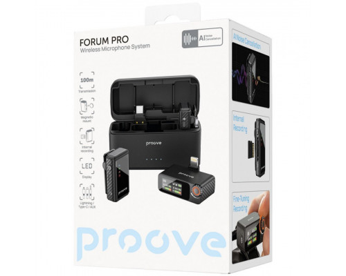 Бездротовий петличний мікрофон Proove Forum Pro Black (PFWM00000201)