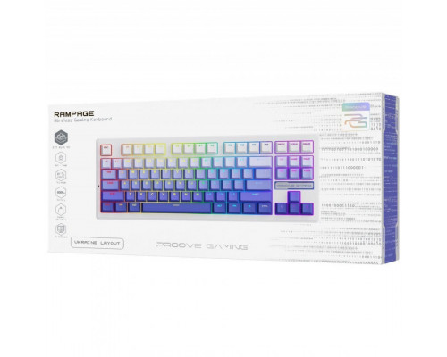Бездротова клавіатура Proove Gaming Rampage (Ukraine Layout) Gradient Purple/White (WKRM00022419)