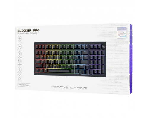 Бездротова клавіатура Proove Gaming Slicker Pro (Ukraine Layout) White/Purple (WKSLP0022417)