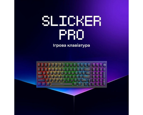Бездротова клавіатура Proove Gaming Slicker Pro (Ukraine Layout) White/Purple (WKSLP0022417)