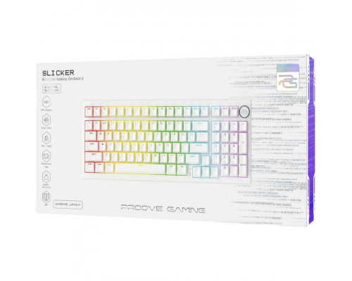 Бездротова клавіатура Proove Gaming Slicker Special Edition (Ukraine Layout) White/Purple (WKSLSE022416)