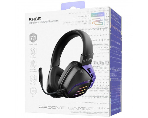 Бездротова ігрова гарнітура Proove Gaming Rage (APP) White/Purple (WHRG00020002)