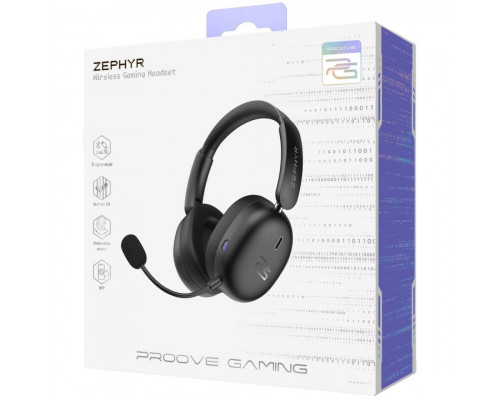 Бездротова ігрова гарнітура Proove Gaming Zephyr (APP) Black/Purple (WHZP00022001)
