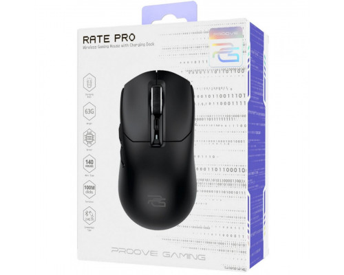 Бездротова ігрова миша Proove Gaming Rate Pro with Charging Dock Black (WMRPCD022001)