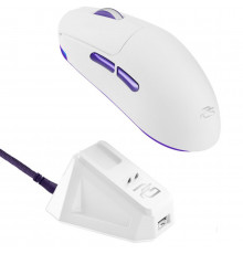 Бездротова ігрова миша Proove Gaming Superfight Wireless with charging dock White/Purple (WMSW00122002)