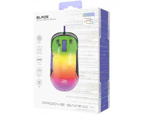 Дротова ігрова миша Proove Gaming Blaze White/Purple (GMBL00102002)