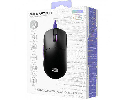 Дротова ігрова миша Proove Gaming Superfight Wired White/Purple (GMSW00102002)