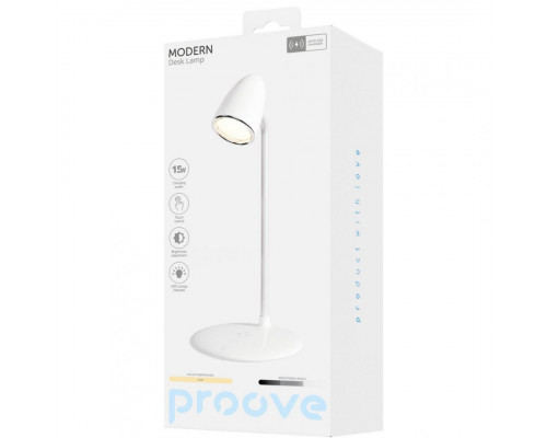 Настільна лампа з бездротовою зарядкою Proove Modern Beige (PLMD05002007)