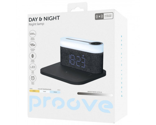 Нічник з бездротовою зарядкою Proove Day & Night Dark Gray (PLDN05002005)