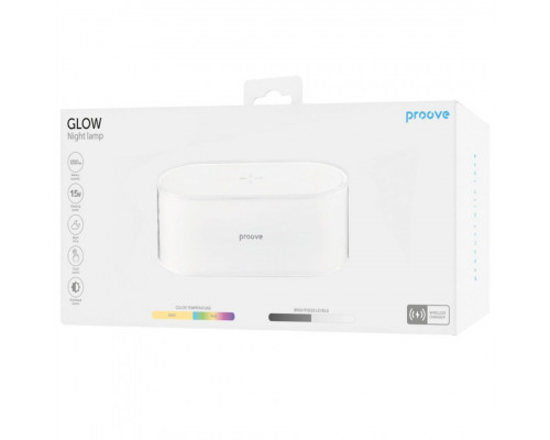 Нічник з бездротовою зарядкою Proove Glow 1200mAh White (PLPG00102002)