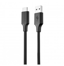 Кабель Proove Striped Silicone USB to Type-C 3A (1m) Black (CCSS60001201)