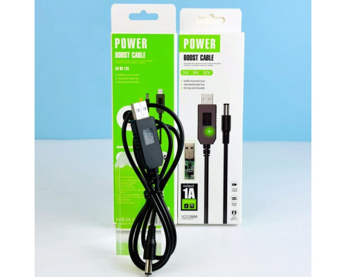 Кабель для роутера Boost Cable USB-DC12V (2,1x5,5mm) Black