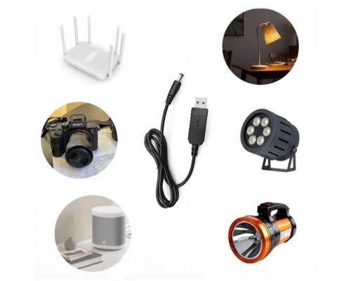 Кабель для роутера Boost Cable USB-DC12V (2,1x5,5mm) Black