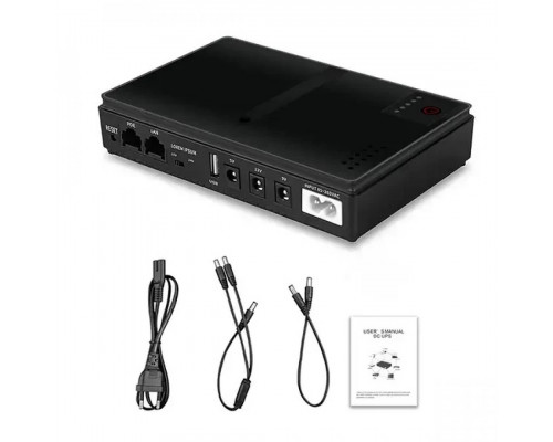 Джерело безперебійного живлення UPS DC1018P 10400mAh, USB/ DC: 9V/12V Black