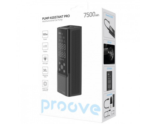 Автомобільний насос Proove Pump Assistant Pro 120W 7500mAh Black (PPAP80010901)