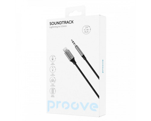 Кабель AUX Proove SoundTrack Lightning to 3.5mm (1m) Black (ACST00004801)