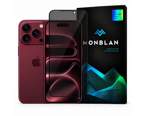 Захисне скло Monblan для iPhone 17 Pro Max Anti Peep 2.5D