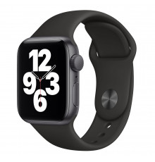 Apple Watch SE GPS 40mm Space Gray Aluminum Case with Black Sport Band (MYDP2) Восстановленный