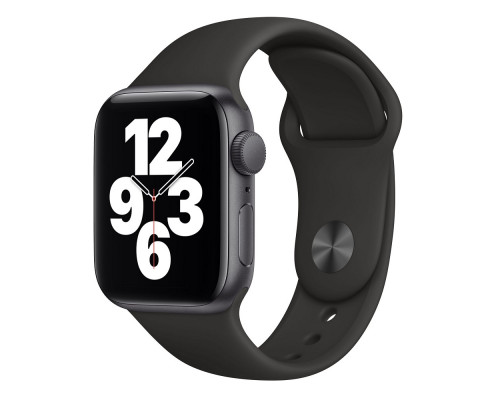 Apple Watch SE GPS 40mm Space Gray Aluminum Case with Black Sport Band (MYDP2) Восстановленный