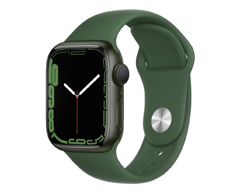 Apple Watch Series 7 45mm Green Aluminum Case with Clover Sport Band (MKN73, MKNQ3) Восстановленный