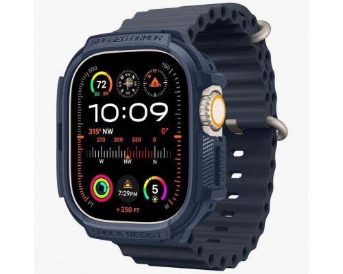 Чехол Spigen Rugged Armor для Apple Watch Ultra 2/1 49mm Navy Blue (ACS07382)
