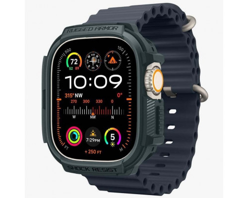 Чехол Spigen Rugged Armor для Apple Watch Ultra 2/1 49mm Abyss Green (ACS07383)