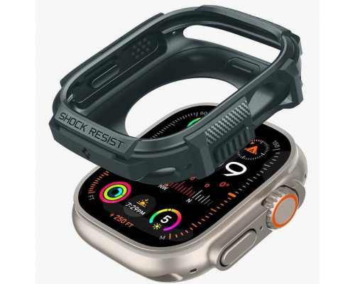 Чехол Spigen Rugged Armor для Apple Watch Ultra 2/1 49mm Abyss Green (ACS07383)