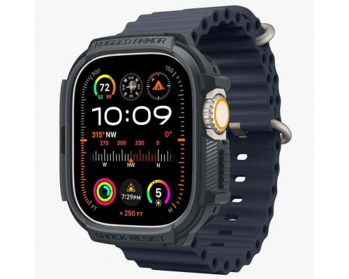 Чехол Spigen Rugged Armor для Apple Watch Ultra 2/1 49mm Dark Grey (ACS07385)