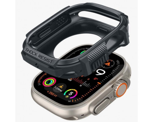 Чехол Spigen Rugged Armor для Apple Watch Ultra 2/1 49mm Dark Grey (ACS07385)