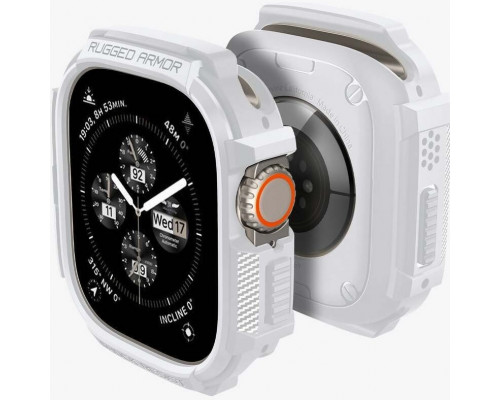 Чехол Spigen Rugged Armor для Apple Watch Ultra 2/1 49mm White (ACS07384)