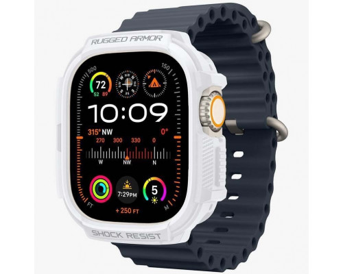 Чехол Spigen Rugged Armor для Apple Watch Ultra 2/1 49mm White (ACS07384)