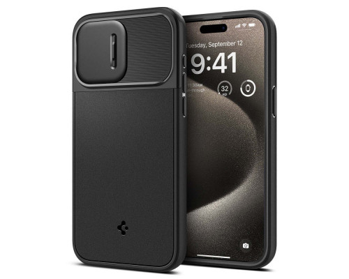 Чехол Spigen Optik Armor для iPhone 15 Pro Max with MagSafe Black (ACS06599)