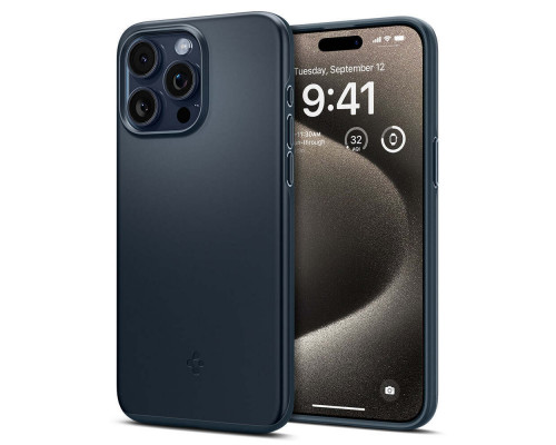 Чехол Spigen Thin Fit для Apple iPhone 15 Pro Max Metal Slate (ACS06546)