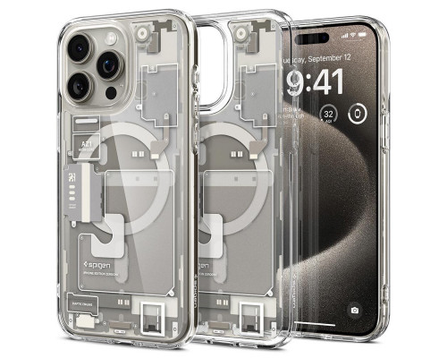 Чехол Spigen Ultra Hybrid для Apple iPhone 15 Pro Max with MagSafe Zero One Natural Titanium (ACS07211)