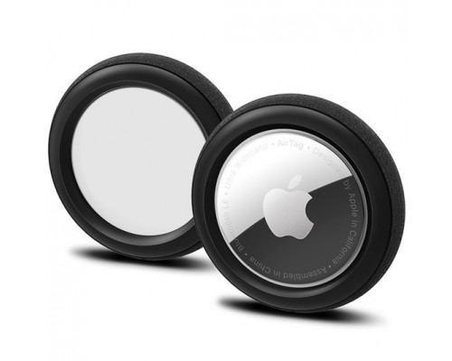Чехол для AirTag Spigen Silicon Fit Black 2 per pack (AHP03070)