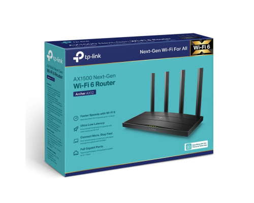 Маршрутизатор TP-Link Archer AX12 AX1500 Wi-Fi 6 Wireless Gigabit Router