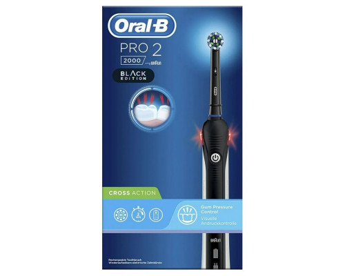 Электрическая зубная щетка BRAUN Oral-B PRO2 2000 D501.513.2 BK Cross Action