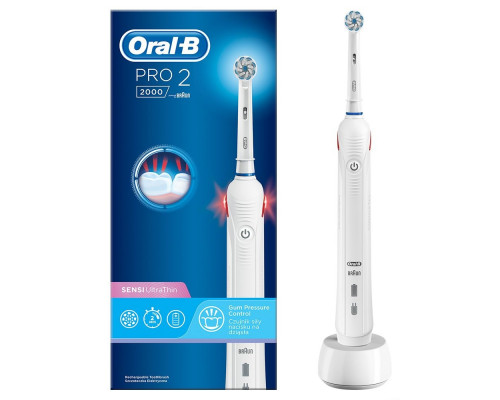 Электрическая зубная щетка BRAUN Oral-B PRO2 2000 D501.513.2 SU Sensi Ultrathin