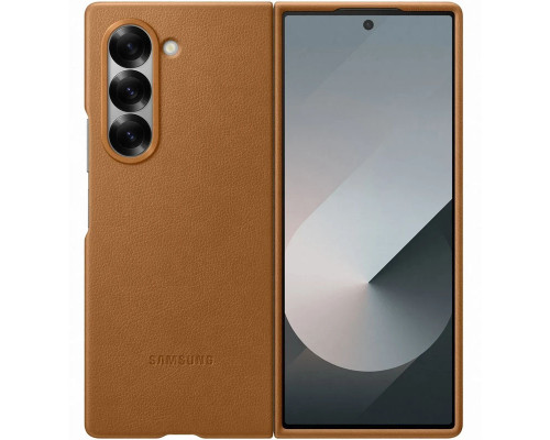 Чехол Leather Case для Samsung Fold 6 Brown (AAA)