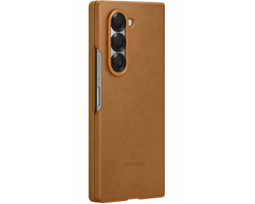 Чехол Leather Case для Samsung Fold 6 Brown (AAA)