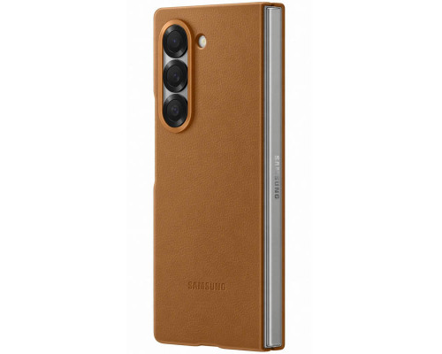 Чехол Leather Case для Samsung Fold 6 Brown (AAA)