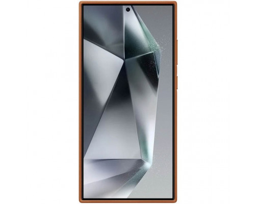 Чехол Leather Case для Samsung S24 Ultra Brown (AAA)