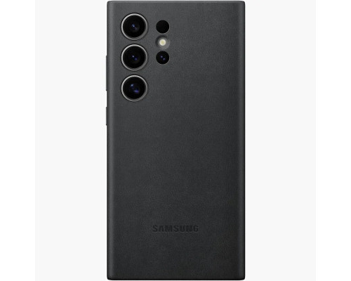 Чехол Leather Case для Samsung S24 Ultra Black (AAA)