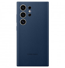 Чехол Leather Case для Samsung S24 Ultra Navy Blue (AAA)